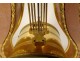 Pendulum with candelabra trim, 4 lights, bronze, pink marble, Napoleon III, 19th century