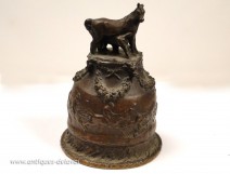 Bell bell bronze table Racehorse 19th