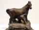 Bell bell bronze table Racehorse 19th