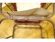 Curule armchair wrought iron bronze Italy tapestry Haute Epoque XVIth century