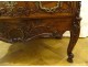 Provençal walnut chest of drawers carved shells flowers gilded bronze 18th century