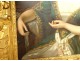 Pair large HST Joseph Vaudechamp portraits women quality carved frame