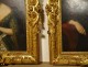 Pair large HST Joseph Vaudechamp portraits women quality carved frame
