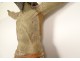 Large statue Christ crucifix cross carved polychrome wood late 17th century