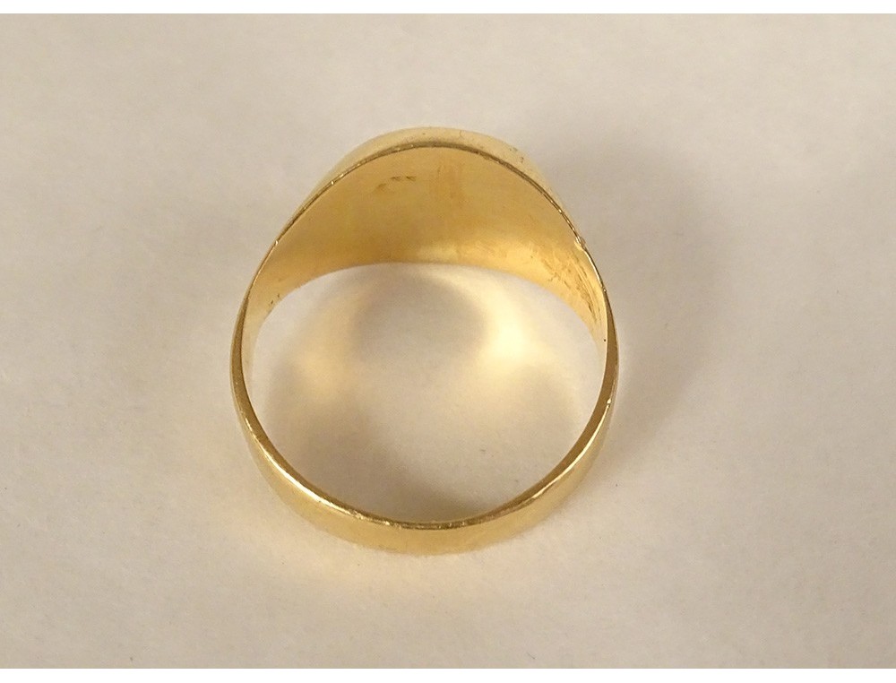Bague Chevalière En Or Massif 18 Carats - 2.16g - Diamètre Intérieur 1.7cm - France
