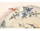 Earthenware plate from La Rochelle Bird Flower Cart 18th