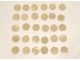 30 mother-of-pearl tokens couple birds quiver garlands flowers fruits late 18th century