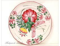 The earthenware dish Islettes Bouquets Flowers 18th