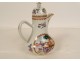 Porcelain coffee jug Compagnie Indes decor 18th century Mandarin Palette