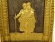 Terminal clock Restoration gilded bronze Bélisaire Baron Gérard palmette 19th century