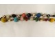 Old rosary cross Christ bronze XVIIth glass beads Murano Venice