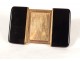 Small travel photo frame in gold metal with black lacquer ST Dupont Paris 20th century