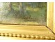 HST painting landscape riverside Louis-Lucien d'Eaubonne gilded frame 19th century