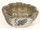 Small old holy water font in carved shell stone, 19th century