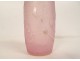 Small frosted glass vase with mistletoe decoration Daum Nancy Art Nouveau late 19th century