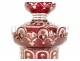 Bohemian crystal candle holder with flowers and foliage, late 19th century