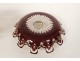 Bohemian crystal candle holder with flowers and foliage, late 19th century