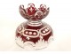 Bohemian crystal candle holder with flowers and foliage, late 19th century