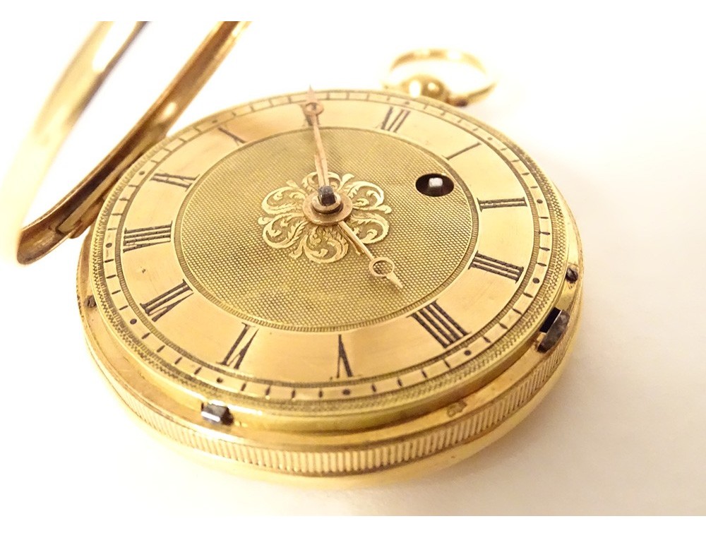 Chaîne De Montre Gousset En Or - Motif Tête D'aigle - 34 Cm - 17 Grammes - Occasion