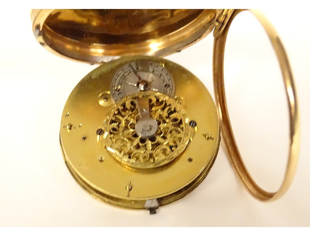 ANCIEN CADRAN ÉMAILLÉ Montre De Gousset Blanc Non Voyants Points Incabloc Swiss EUR 29,00