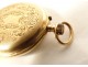 18 carat solid gold neck watch flowers PB 21.42gr Napoleon III 19th century