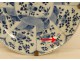 Large flat blue Chinese porcelain Ming 17th