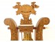 Charles X lyre clock, rosewood marquetry, bronze, Napoleon III, 19th century