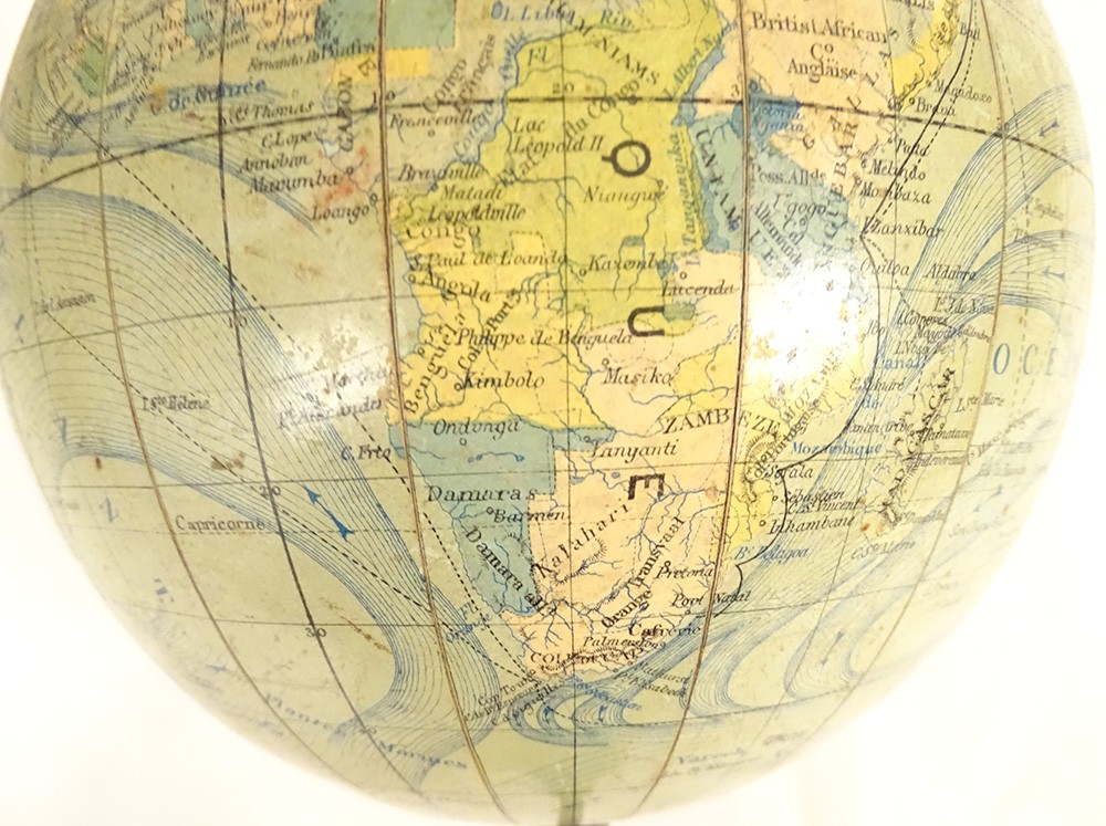 Globe Terrestre Mappemonde Lebègue Cie Rue De Lille Paris