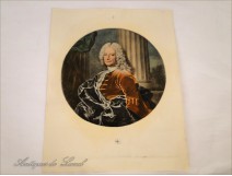 Lot of 10 prints Kings of France Louis XV 19th