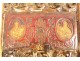 Carved wood leather icon panel Cordoba Saint John Matthew Spain 17th century