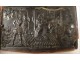 Horn snuffbox religious scene Sainte-Agnes 19th