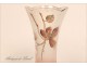 Glass vase enameled flowers gilding 19th Animal