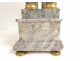 Portico clock regulator columns gray marble Leroy Paris Empire XIXth