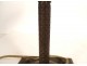Goberg Hugo Berger lamp opaline hammered wrought iron Art Nouveau 20th century