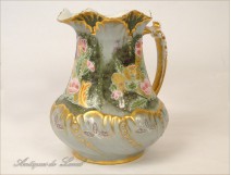 Broc toilet Limoges porcelain flowers NAPIII 19th