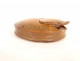 Lenticular boxwood snuffbox Pierre Raye Sellier Vieillevigne 1868 19th century