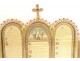 Altar canons bronze gilded brass cross Gospel Saint-Jean Art Nouveau 19th