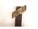 Crucifix Christ cross blackened polychrome wood reliquary 18th century