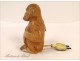 Pilot lamp porcelain décor monkey sitting 20th