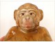 Pilot lamp porcelain décor monkey sitting 20th