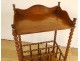 Canterbury mahogany music cabinet, sheet music, magazine rack, serving trolley, 19th century