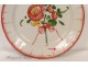 The earthenware plate Islettes Lunéville Flowers Roses 18th