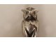 Service bell switch silver bronze owl Art Deco 20th century