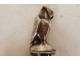 Service bell switch silver bronze owl Art Deco 20th century