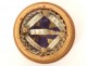 Small round reliquary paperolle boxwood St François Sales Vincent de Paul 19th century