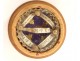 Small round reliquary paperolle boxwood St François Sales Vincent de Paul 19th century