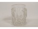 Crystal glass tumbler molded crystal-ceramic crucifixion Christ 19th century