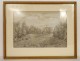 Gouache drawing painting manor house Quincy landscape Marie Bigot 1881 XIXth