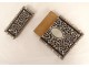 Vizagapatam Indian card case horn ivory threads Krishna late 19th century