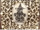 Vizagapatam Indian card case horn ivory threads Krishna late 19th century